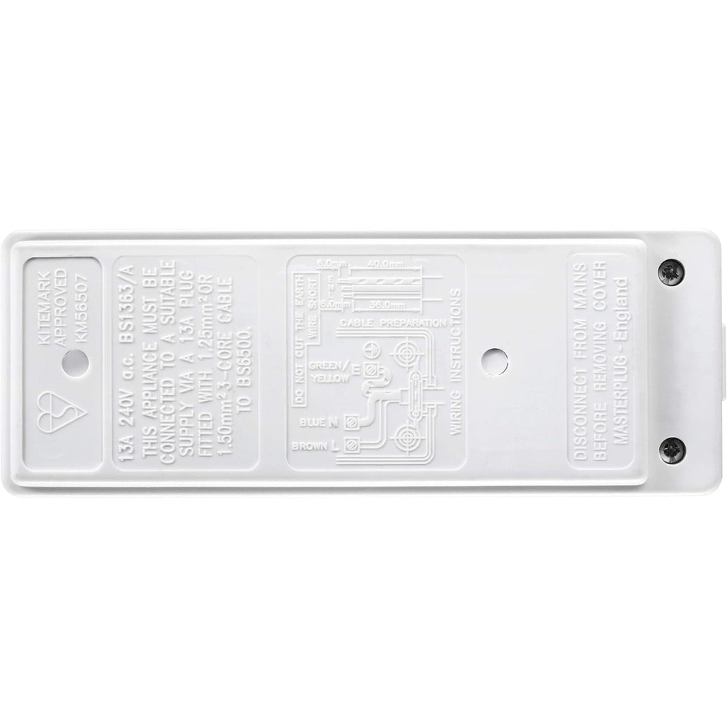 Two Socket Trailing Socket with Power Indicator, without Plug and Cable, White