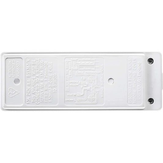 Two Socket Trailing Socket with Power Indicator, without Plug and Cable, White