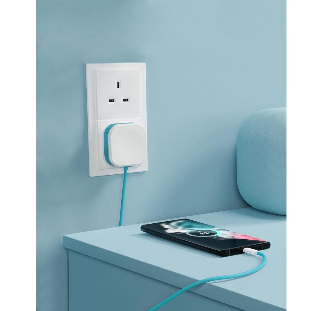 Juice USB Type-C Powerful Mains Charger for Tablets & Mobiles, 2.4 AMP output (White)