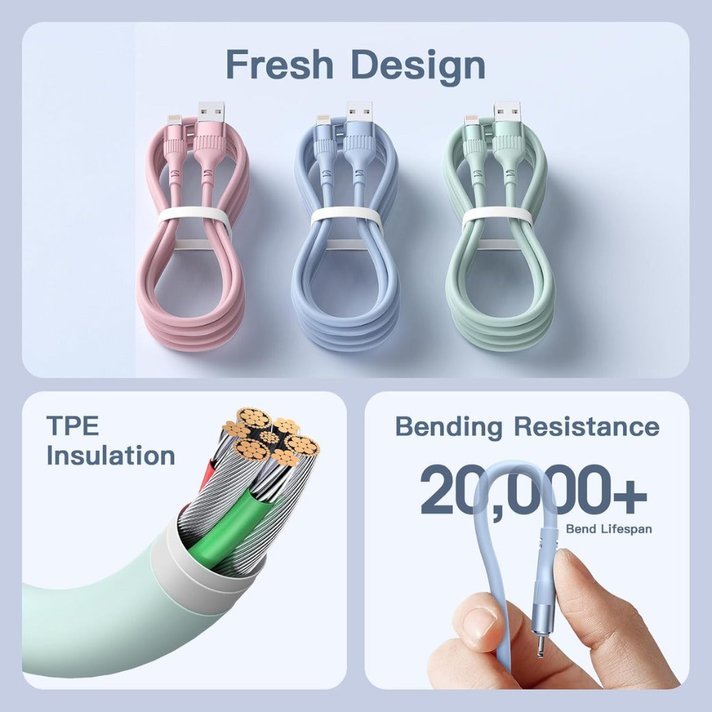 iPhone Charger，3PACK 6FT/1.8M MFi Certified Lightning Cable Fast Charge TPE Long iPhone Charging Cable Compatible with iPhone 14 13 12 11 Pro Max Pro XS X XR 8 7 6