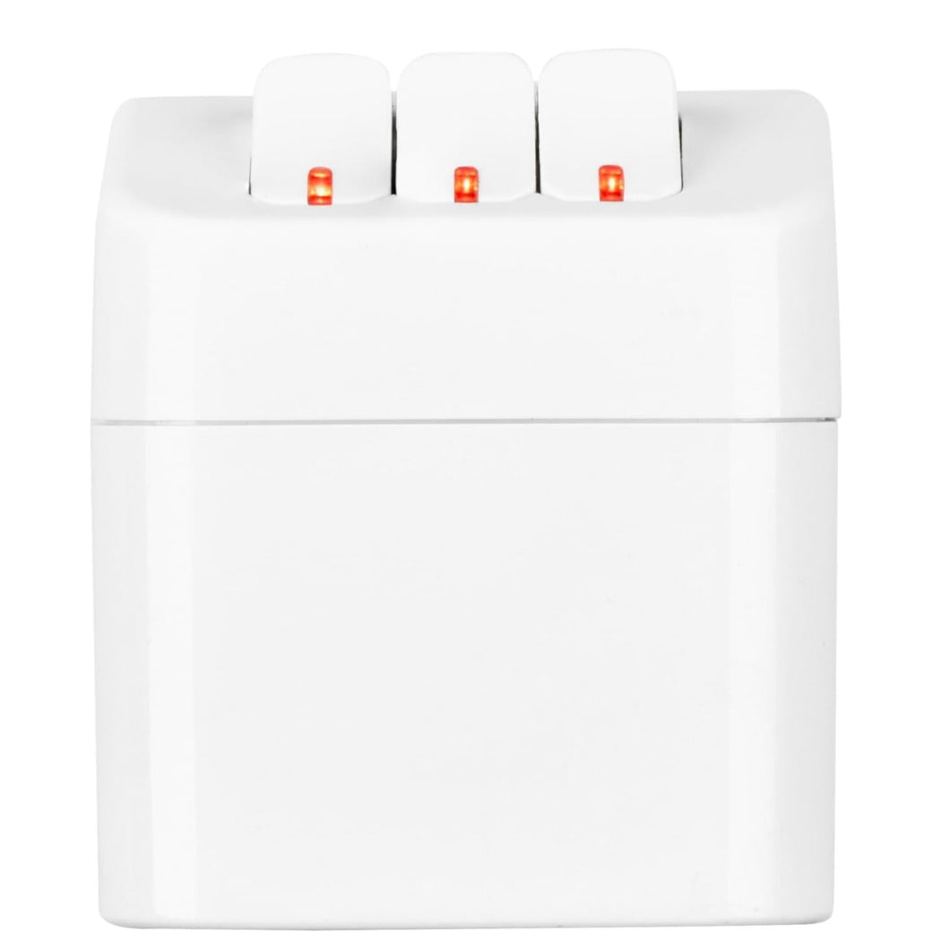 Masterplug Three Socket Extension Lead with Individual Switches, White