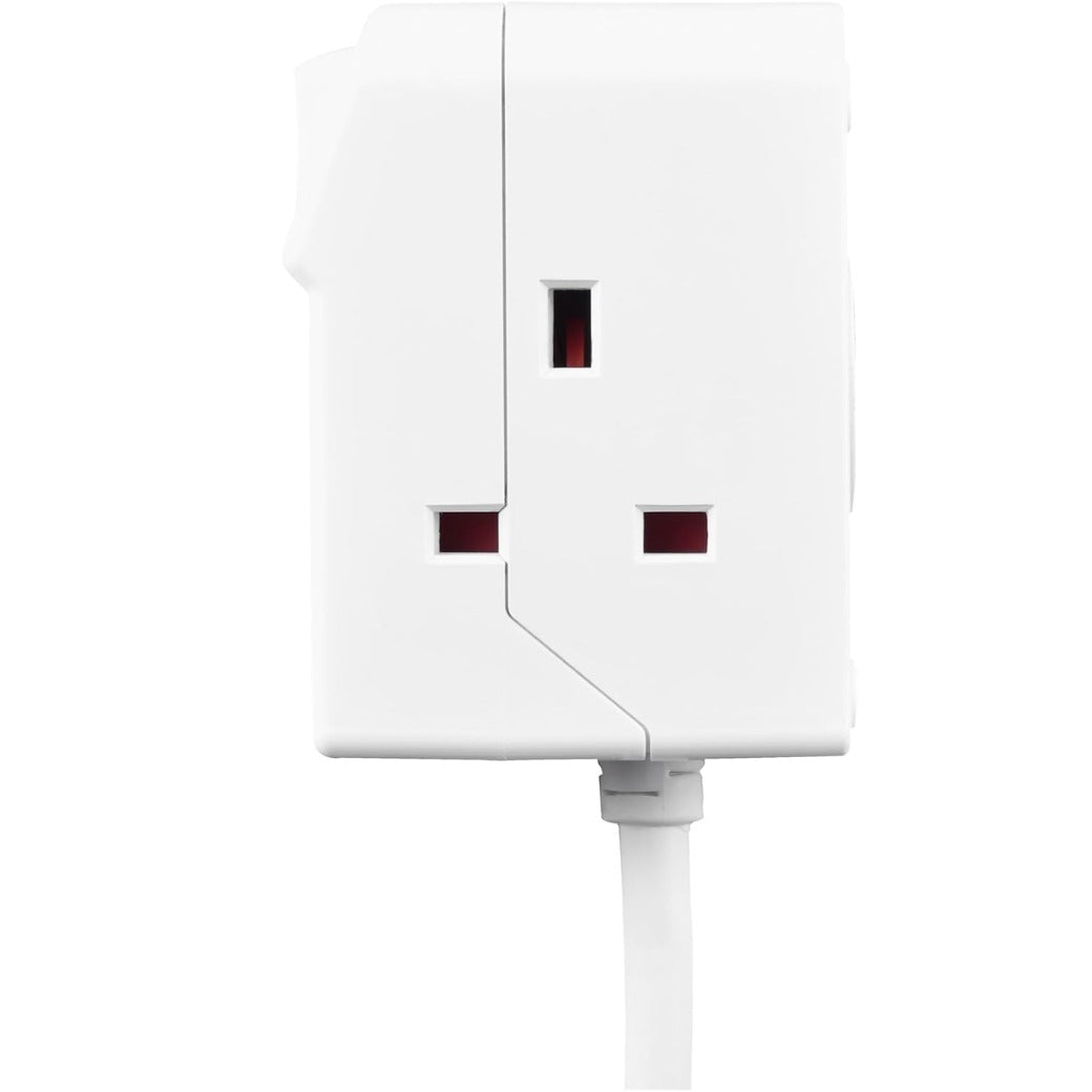 Masterplug Three Socket Extension Lead with Individual Switches, White