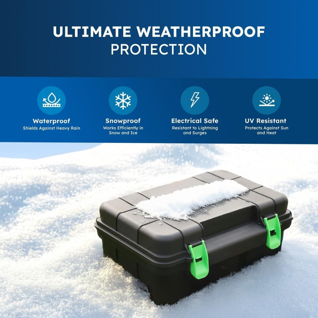 Weatherproof Outdoor Electric Box with 4 Gang 10m Extension Lead – IP54 Rated
