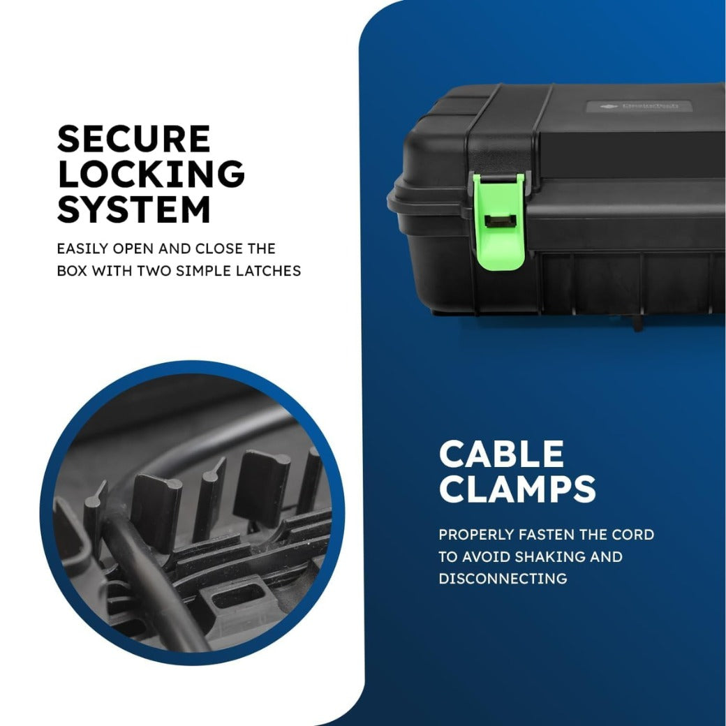 Weatherproof Outdoor Electric Box with 4 Gang 10m Extension Lead – IP54 Rated