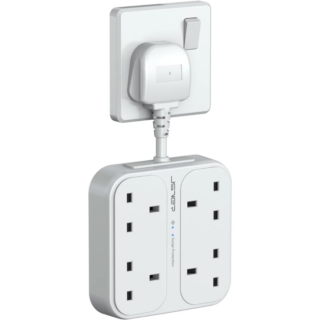 Plug Extension USB,Extension Lead with 4 USB Slots(3 USBA+1 USB C) Power Socket with 4 Way 4 USB Charging Station(17W) Power Strip Surge Protection for Home Travel,