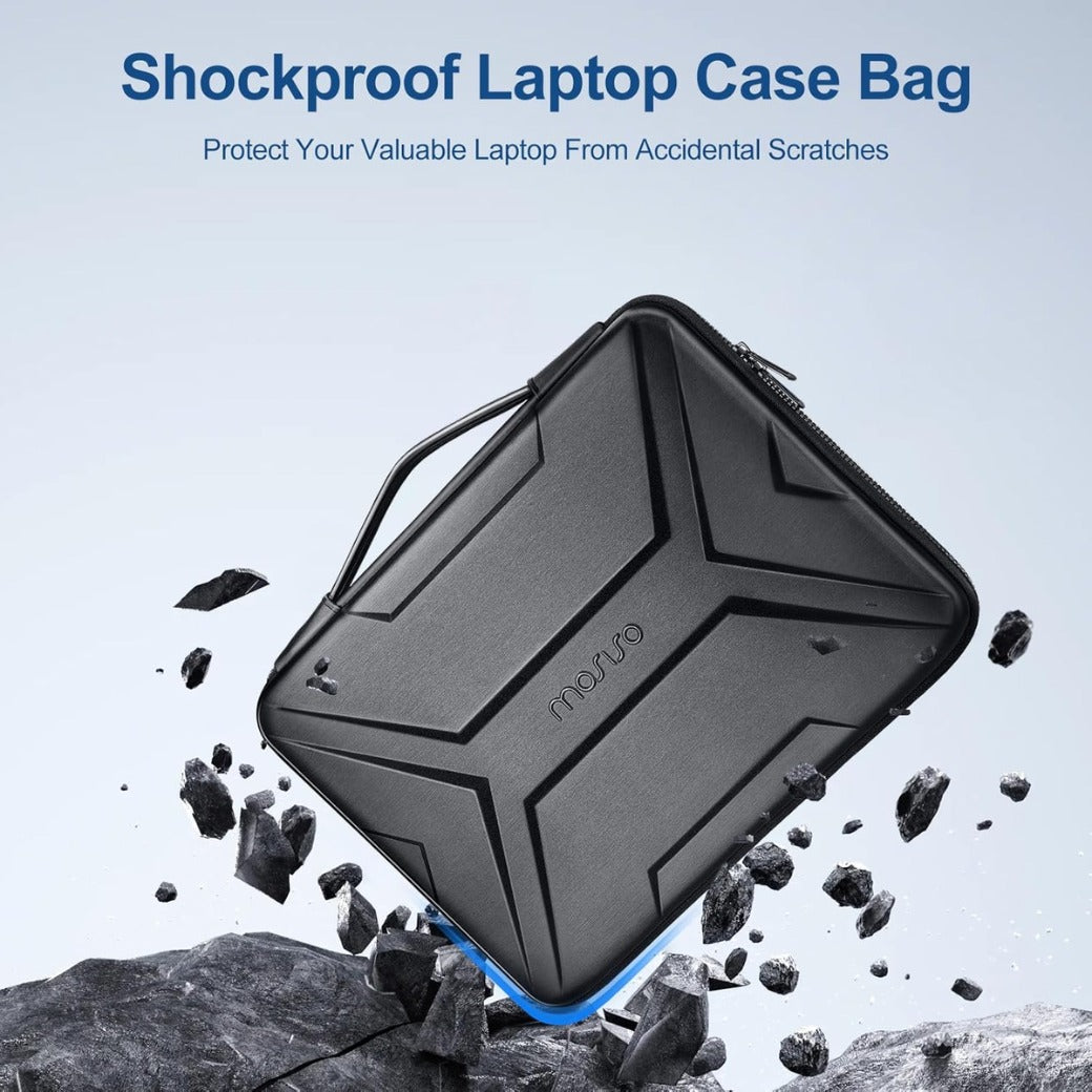 15-16 inch Laptop Hard Case, 15.6 inch Laptop Sleeve Waterproof Shockproof Computer Bag Compatible with MacBook HP Del