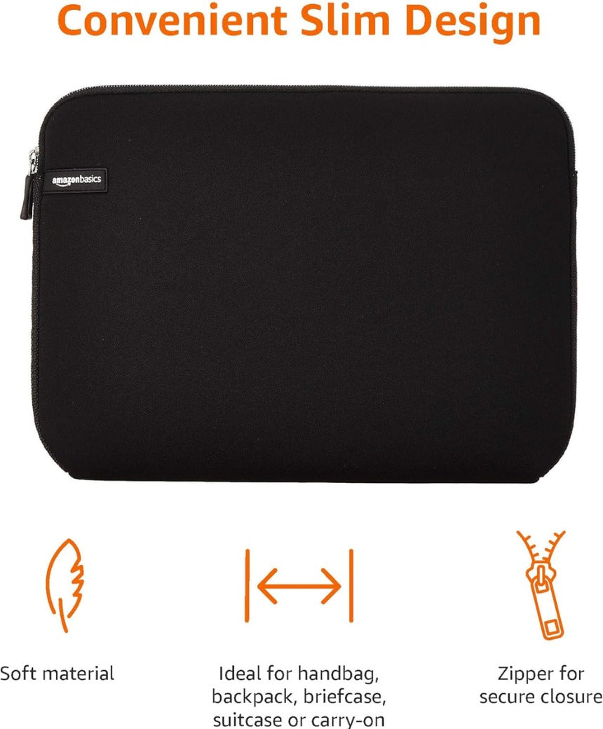 14 inches Laptop Sleeve, Compatible Protective Case with Zipper, Black