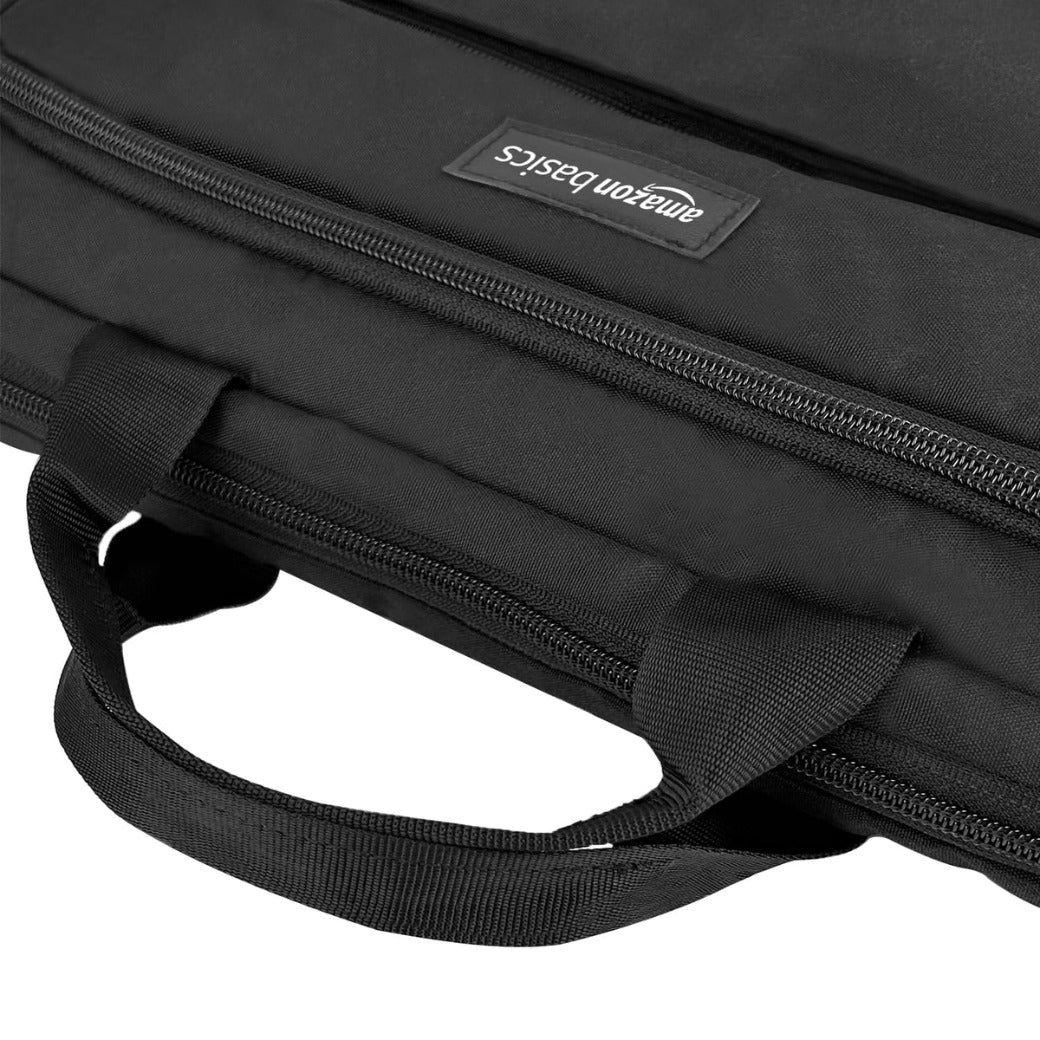 Compact Laptop Shoulder Bag Carrying case with Accessory Storage Pockets (14 inch - 35.6 cm) Black