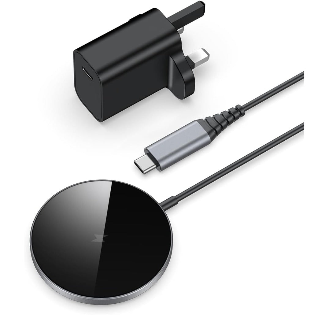 Magnetic Wireless Charger Pad with 20W USB-C PD Adapter, Fast Wireless Phone Charger for MagSafe Charger iPhone 17 16 15 14 13 12 Series, Qi Magnetic Phone Charger Pad for Airpods 3 2 Pro Pro 2