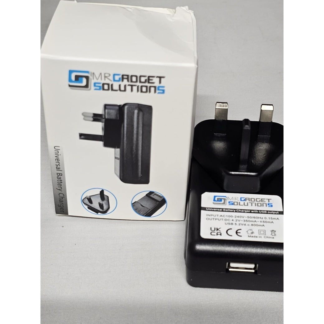 Universal Phone/Camera Battery External Charger & USB Port - Desktop Charger