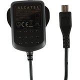 Genuine Alcatel Black 500 mAh 3 Pin Micro USB Mains Charger Suitable for Alcatel Pixi 3 ( 4.5 ), Pixi First & Pixi 4 ( 3.5 )