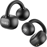 TOZO OpenEarRing Open Ear Headphones, Clip On Earphones, Lightweight Comfort, Wireless Open Ear Earbuds with Smart Digital Display, 40H Playtime, IPX5 Waterproof, Bluetooth 5.4, Custom EQ via App