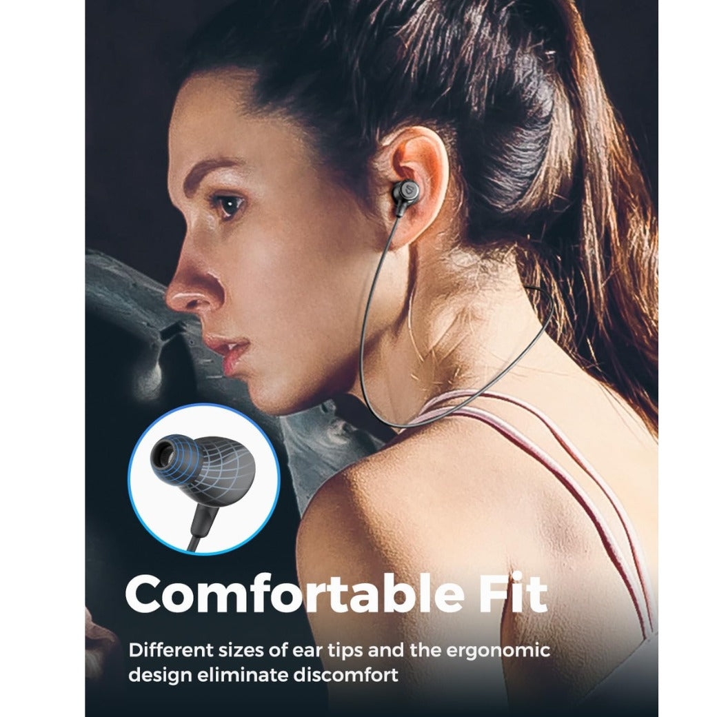 SoundPEATS Bluetooth Earphones with Mic, Q30 HD Dual 5.0 Wireless Earbuds Magnetic IPX6 Running Headphones