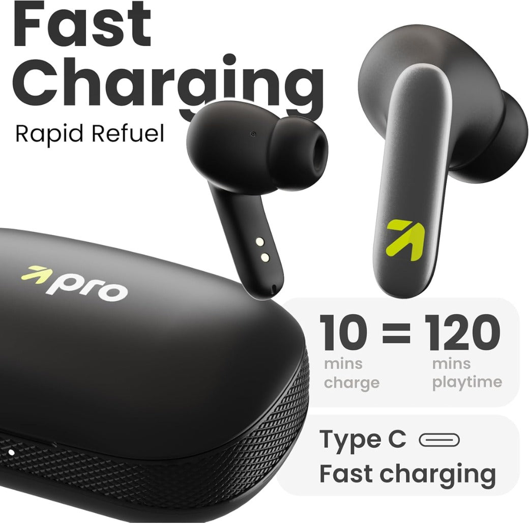 GOBOULT Z20 Pro Truly Wireless Bluetooth Ear Buds with 60 Hours Playtime, 4 Mics Clear Calling, 45ms Low Latency