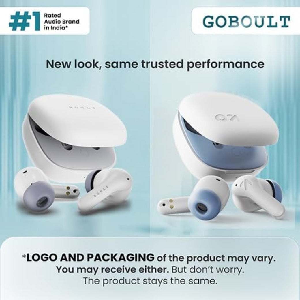 GOBOULT K10 Truly Wireless Bluetooth in Ear Earbuds with 50H Playtime, 4 Mic Clear Calling, 45ms Low Latency, 10mm Drivers, Touch Controls, Type-C Fast Charging