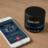 Betron KBS08 Bluetooth Speaker, Wireless, Portable, Mini, Blac