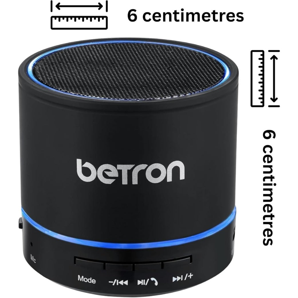 Betron KBS08 Bluetooth Speaker, Wireless, Portable, Mini, Blac