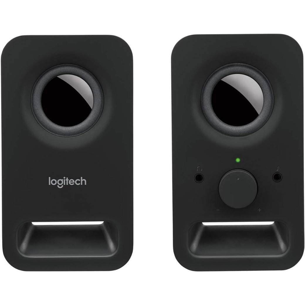 Logitech Z150 PC Speaker, Stereo Sound, 2 Speakers, 6 Watts Peak Power, 3.5mm Input, Right Speaker Controller, Headphone Jack