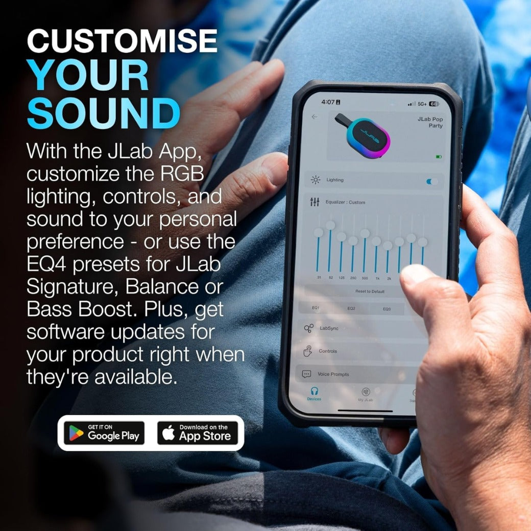 Pop Party Ultra-Portable Small Bluetooth Speaker with 8H+ Playtime - 5W Wireless Outdoor Travel Speaker with RGB Lights & Bold Audio, IP55 Water Resistant Mini Speakers