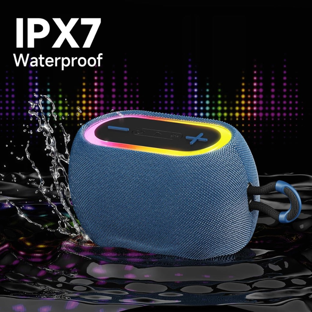 JYX Portable Bluetooth Speaker with 360° Stereo Sound, Bluetooth 5.3, 24H Playtime, TWS Pairing, RGB Lights, Waterproof Design - Perfect for Travel, Parties, Sports, Indoors & Outdoors