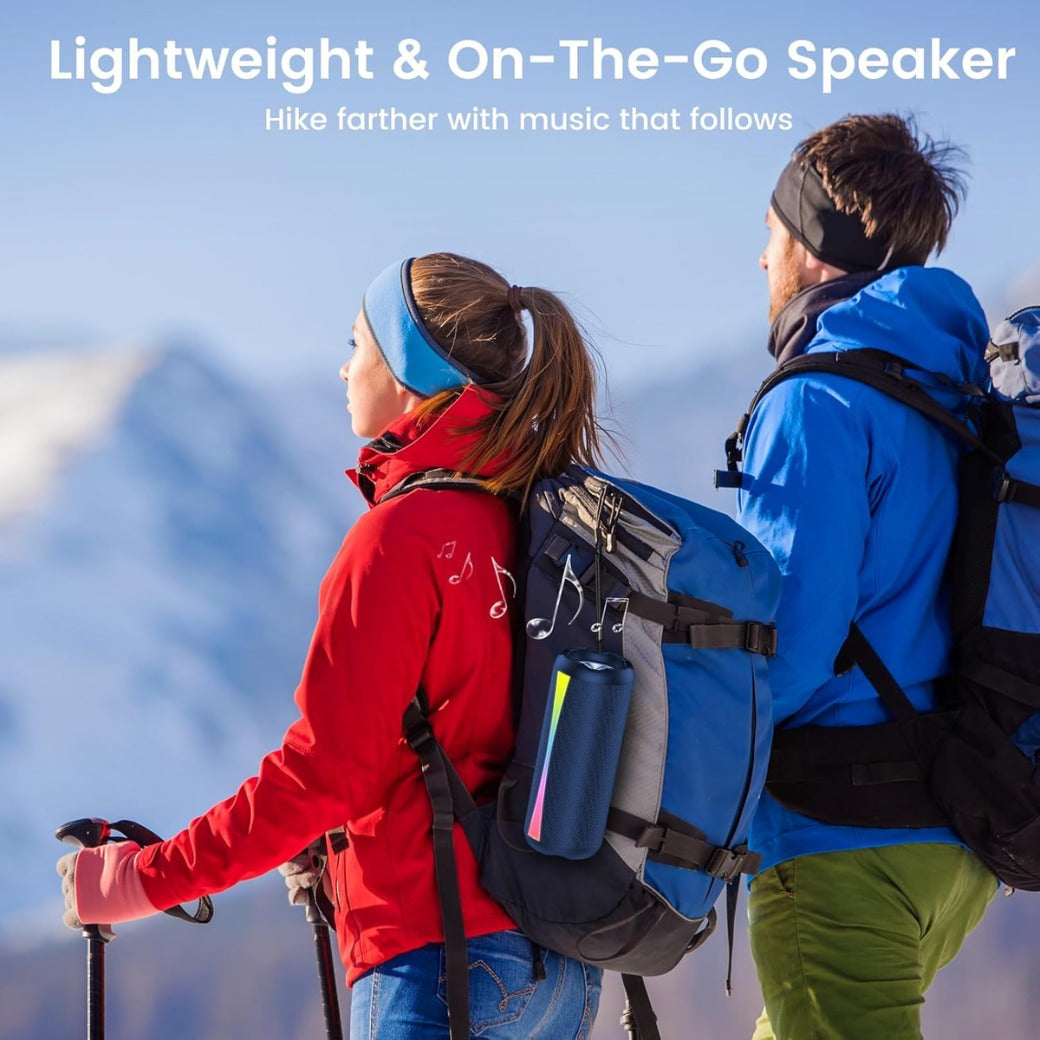 Speakers Wireless Bluetooth, Bluetooth Speaker 5.4 with 7 RGB Lights, 20H Playtime with Deep Bass, IPX7 Waterproof, TWS Wireless Pairing, 3600mAh Battery