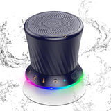 Bluetooth Shower Speaker, Portable Bluetooth 5.3 Speaker, HIFI Stereo Sound, Built-in Mic, Dynamic Lights, IPX7 Waterproof Wireless Speakers with Suction Cup for Bathroom/Party/Beach/Gift, Blue
