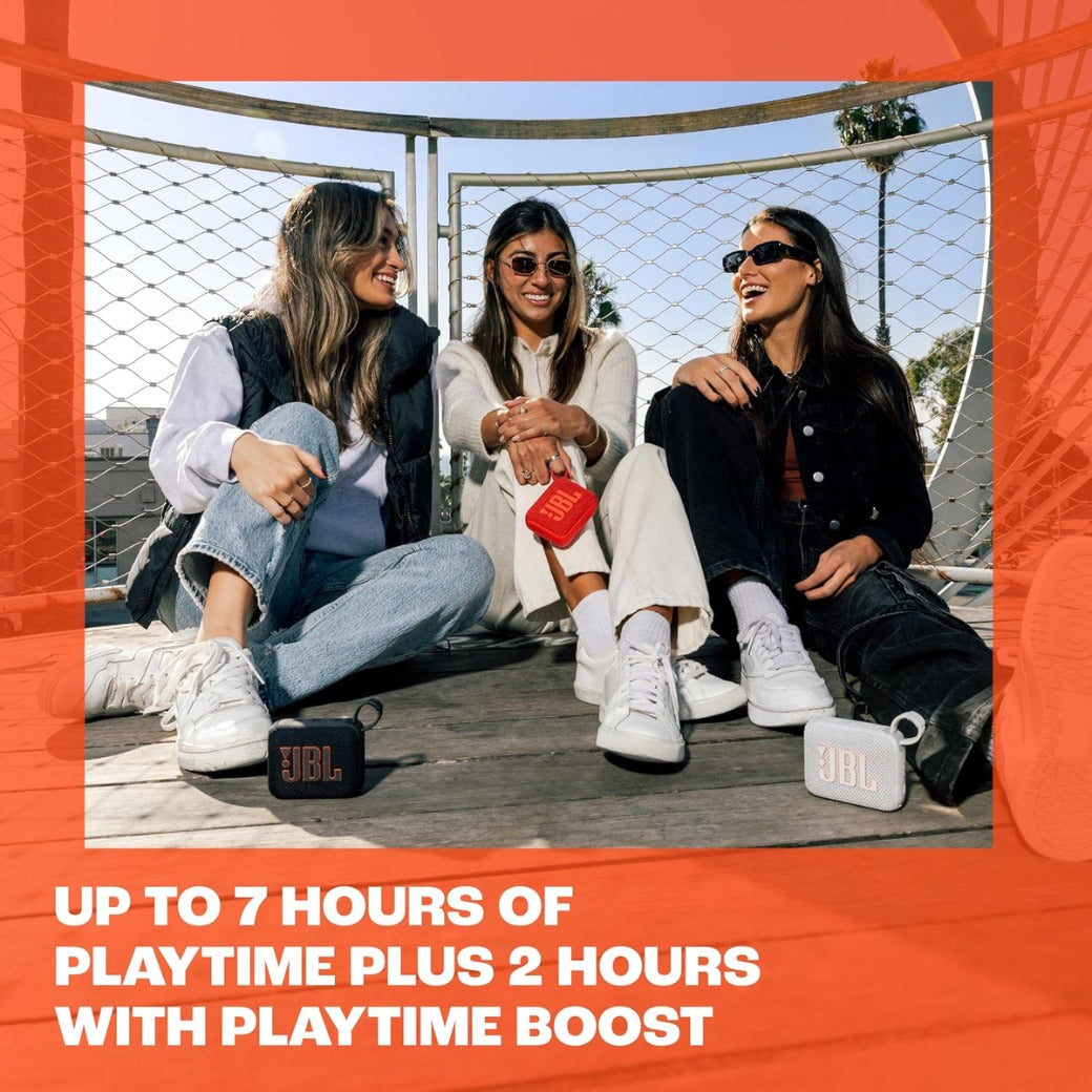 JBL GO 4 Ultra-Portable Bluetooth Speaker with Big JBL Pro Sound and Punchy Bass, PlaytimeBoost, Waterproof Design and 7-Hour Playtime, Black