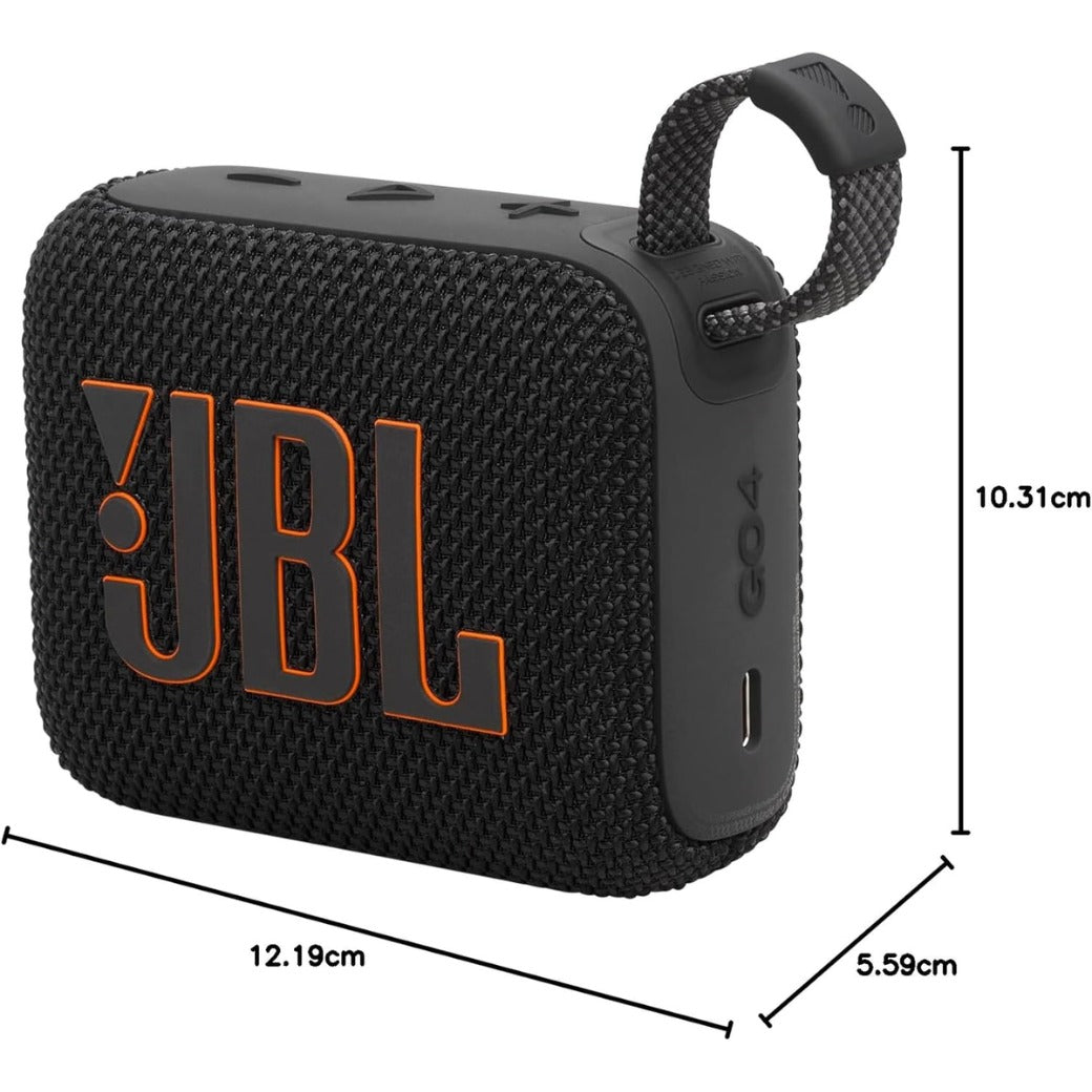 JBL GO 4 Ultra-Portable Bluetooth Speaker with Big JBL Pro Sound and Punchy Bass, PlaytimeBoost, Waterproof Design and 7-Hour Playtime, Black