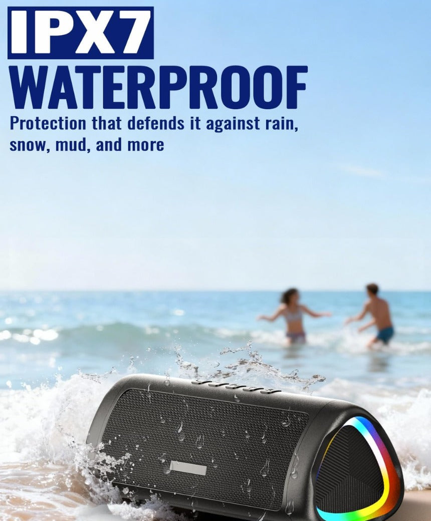 30W Bluetooth Speaker, Bluetooth 5.4 Speakers Wireless Bluetooth with RGB Lights, Louder Volume & Enhanced Bass, IP7 Waterproof, 24H Play, 30M Range for Home Party Camping Travel, Gift Ideas