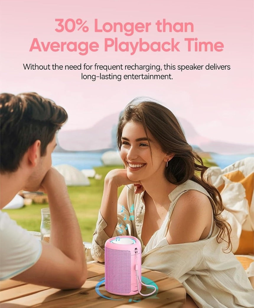 AY Portable Bluetooth Speaker with Lights, Powerful Crystal Clear Sound, IPX5 Waterproof, All Day Playtime, AUX&TF-Card Input, Bluetooth 5.3