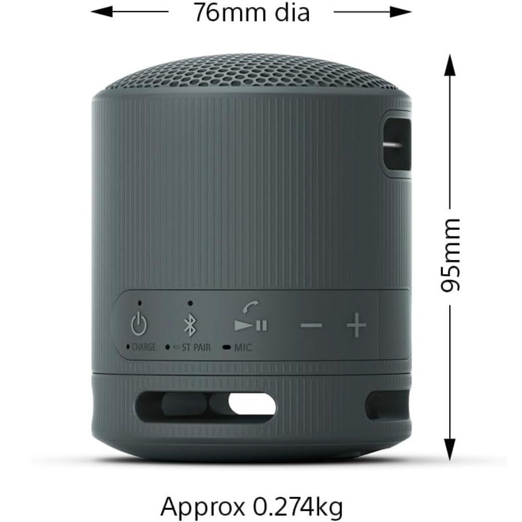 Sony SRS-XB100 - Wireless Bluetooth, Portable, Lightweight, Compact, Outdoor, Travel Speaker, Durable IP67 Waterproof & Dustproof
