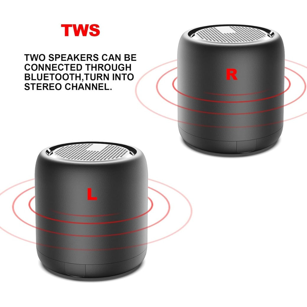 Portable Wireless Bluetooth Speaker, Mini Bluetooth 5.0 Speakers Outdoor Speaker with HD Stereo HiFi Bass, 1200mAh Battery, 24 Hour Playtime, IPX4 Waterproof Speaker for Shower, Travel, Sport