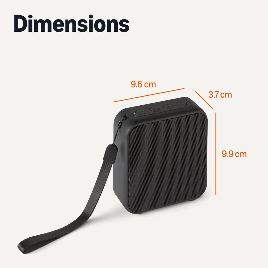 Basics Bluetooth Speaker Wireless, 6 Hour Playtime, IPX5 Waterproof, for Home, Outdoor, Compact Size, Black