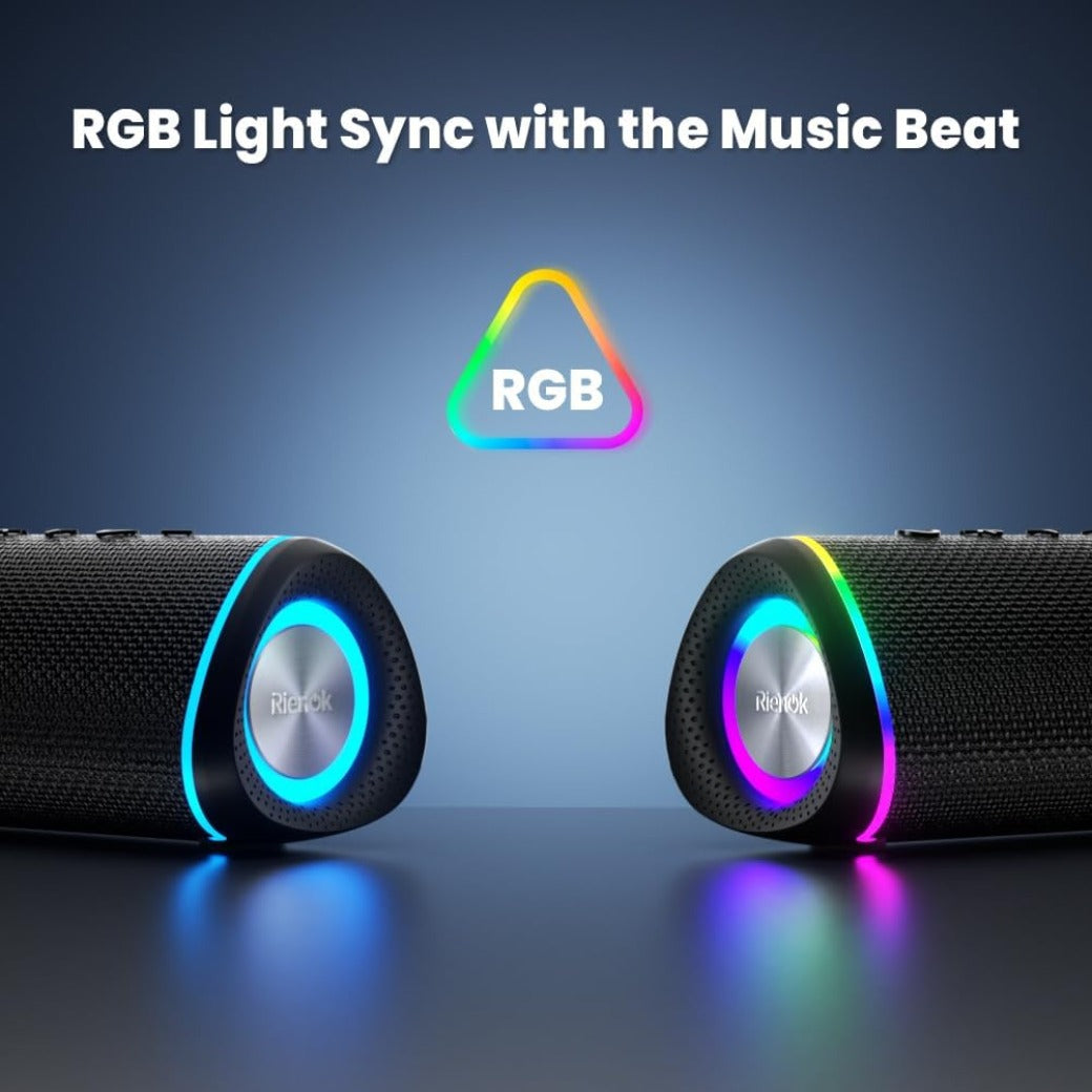 RIENOK 30W Bluetooth Speaker Wireless Portable Waterproof Speaker with 10-Hour Playtime Bluetooth 5.3 TF Card Up to 128G Speakers for Home Garden Party Camping Trave