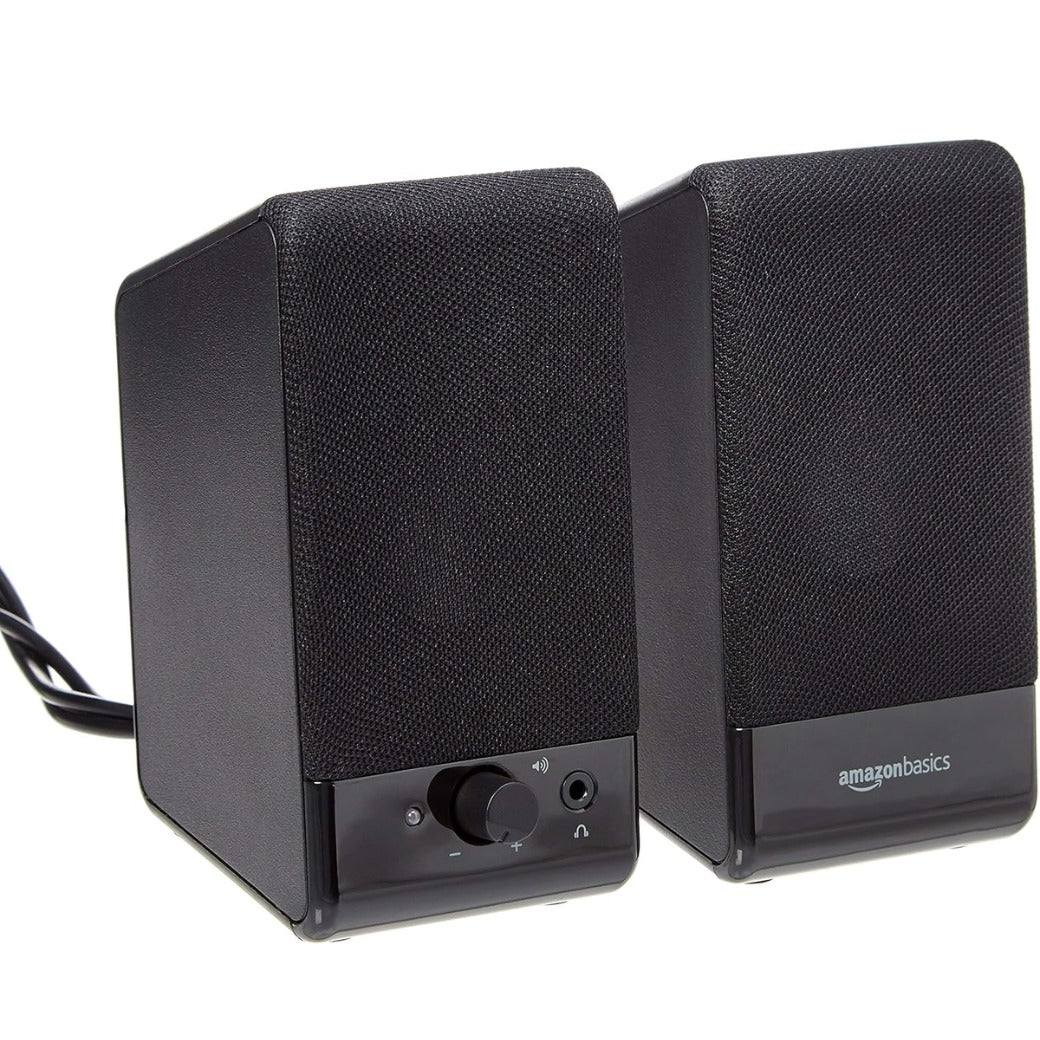 Amazon Basics Computer Speakers For Desktop or Laptop PC, USB-Powered, Black