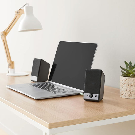 Amazon Basics Computer Speakers For Desktop or Laptop PC, USB-Powered, Black