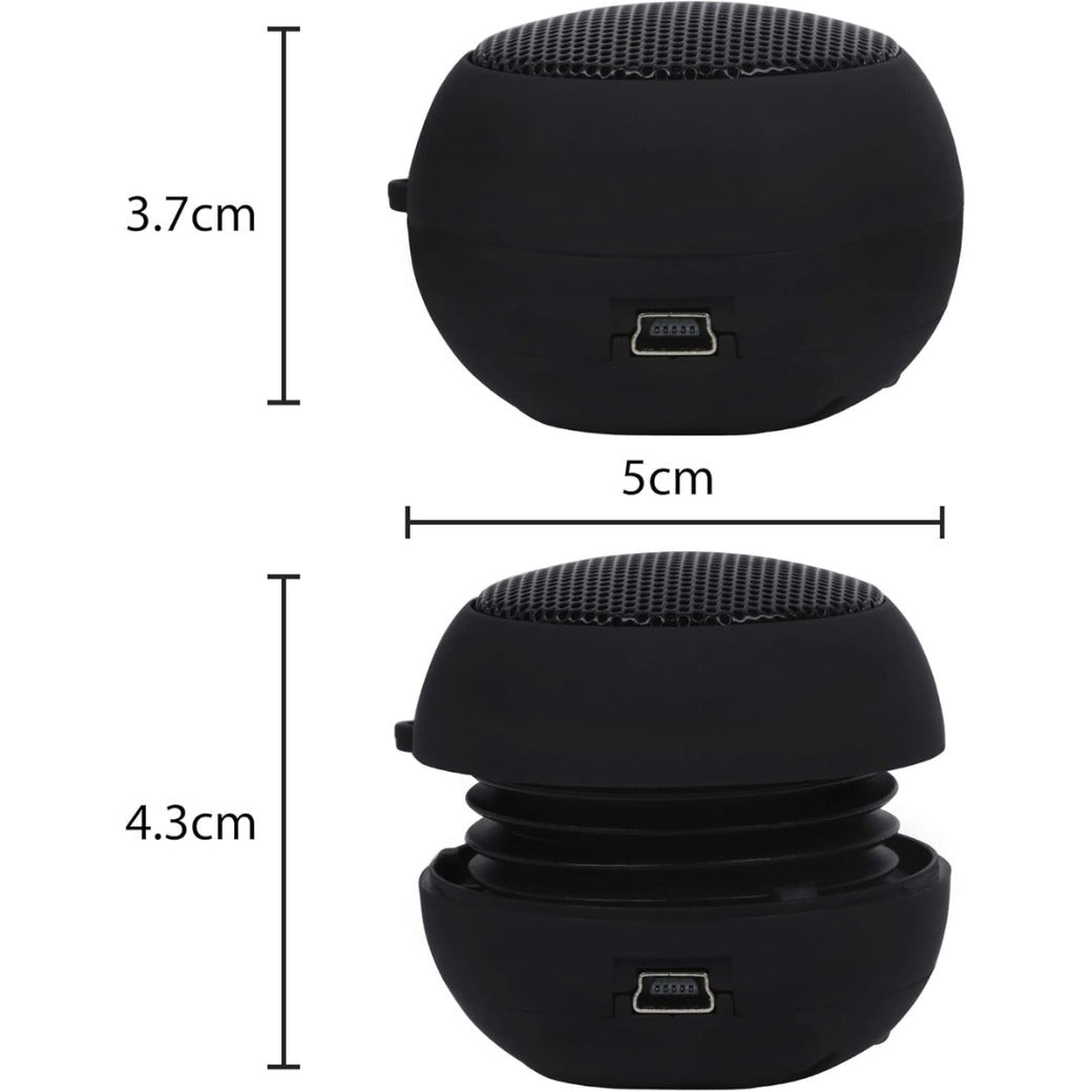 TRIXES Mini Portable Rechargeable Travel Aux Speaker Wired 3.5mm Headphone Jack