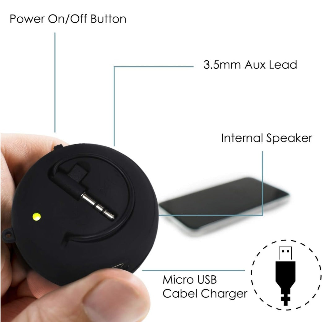 TRIXES Mini Portable Rechargeable Travel Aux Speaker Wired 3.5mm Headphone Jack