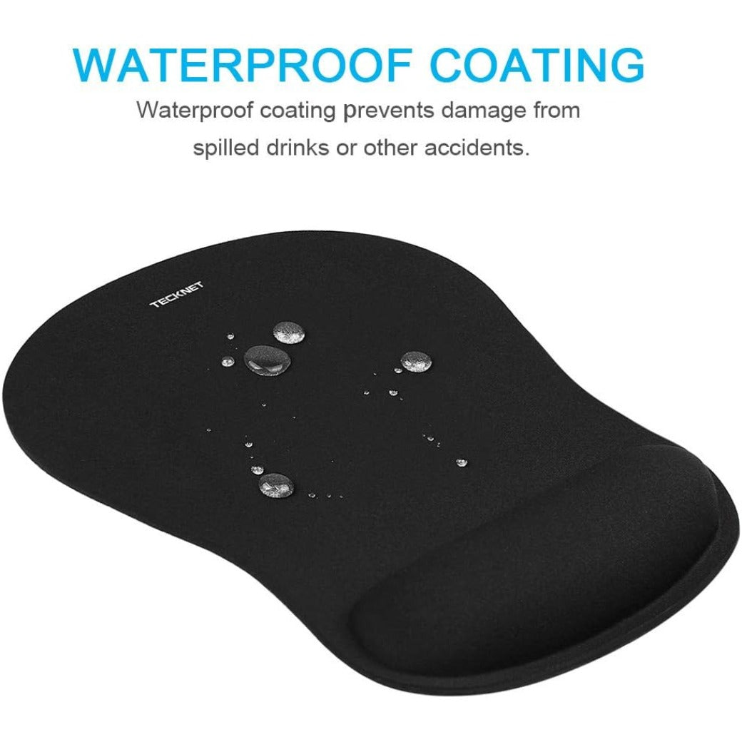Mouse Mat Wrist Support, Ergonomic Mouse Mat with Memory Foam, Mice Pad with Anti-slip Rubber Base, Waterproof Surface Mouse Pad for Computer, Laptop
