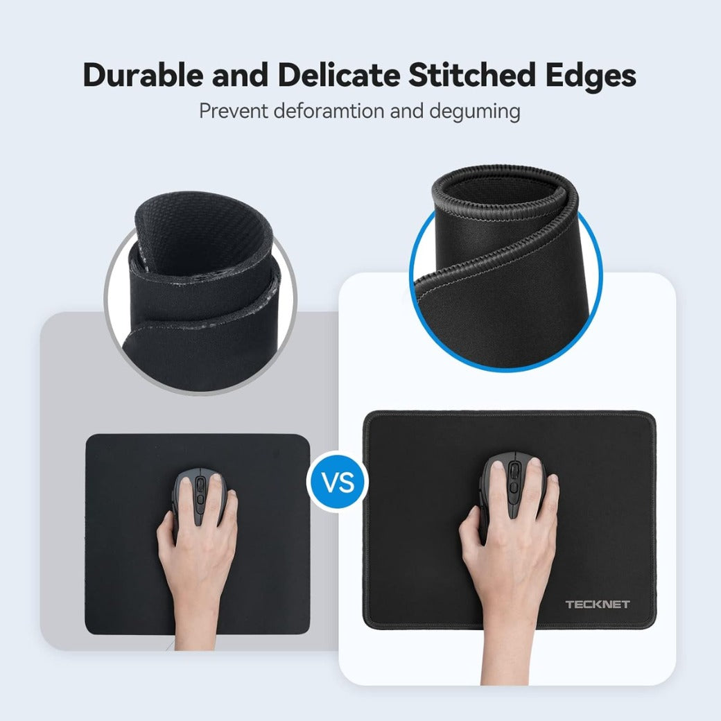 Mouse Mat 270 x 210 x 3 mm Gaming Mouse Pad, Non-Slip Rubber Base, Waterproof Surface, Stitched Edges Mouse pad