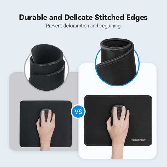 Mouse Mat 270 x 210 x 3 mm Gaming Mouse Pad, Non-Slip Rubber Base, Waterproof Surface, Stitched Edges Mouse pad