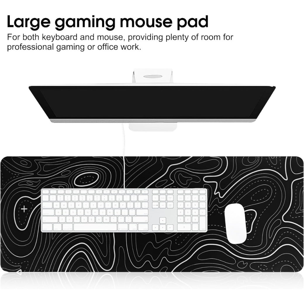 Mouse Pad for Home Office Work,Gaming Mouse Pad Desk Pad Soft Smooth Surface and Anti-Slip Rubber Base Waterproof Soft Cloth XX Mouse Mat 600 x 300 x 3MM