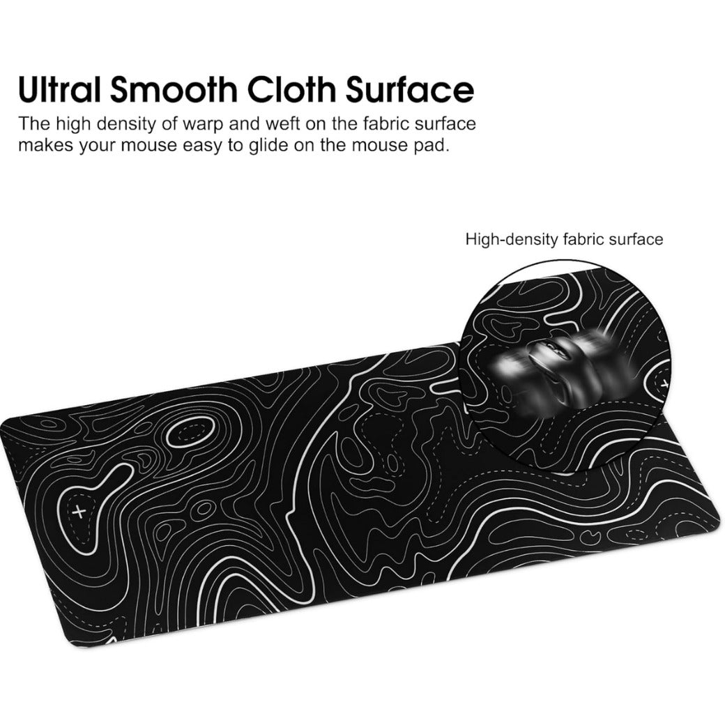 Mouse Pad for Home Office Work,Gaming Mouse Pad Desk Pad Soft Smooth Surface and Anti-Slip Rubber Base Waterproof Soft Cloth XX Mouse Mat 600 x 300 x 3MM