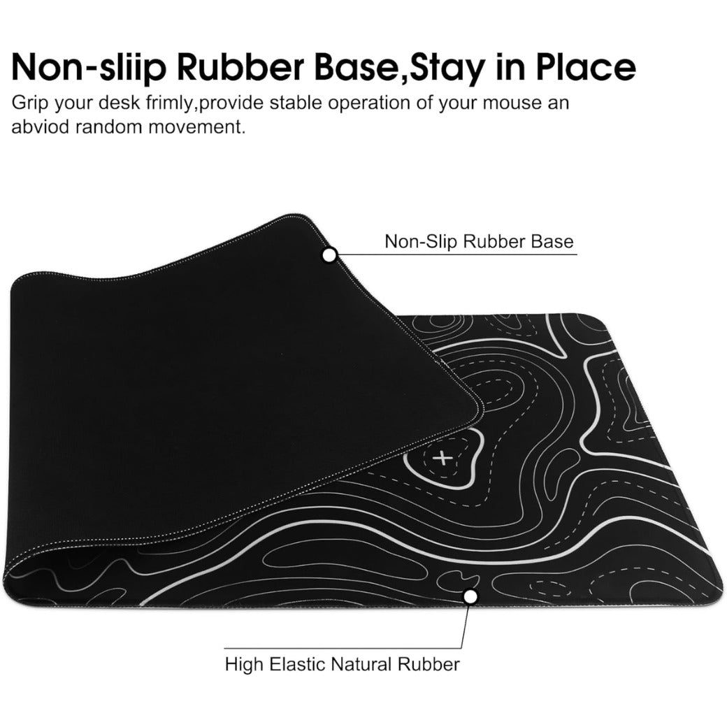 Mouse Pad for Home Office Work,Gaming Mouse Pad Desk Pad Soft Smooth Surface and Anti-Slip Rubber Base Waterproof Soft Cloth XX Mouse Mat 600 x 300 x 3MM