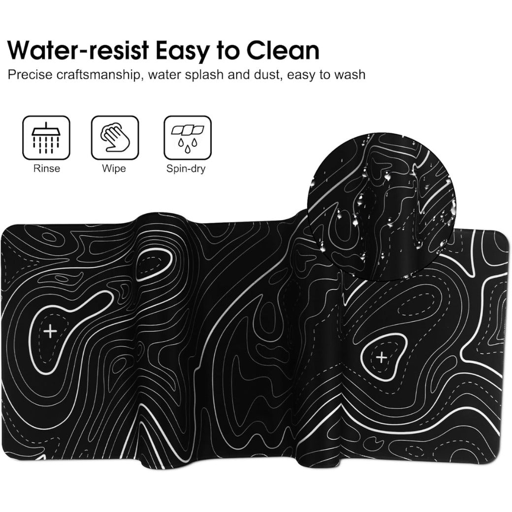Mouse Pad for Home Office Work,Gaming Mouse Pad Desk Pad Soft Smooth Surface and Anti-Slip Rubber Base Waterproof Soft Cloth XX Mouse Mat 600 x 300 x 3MM
