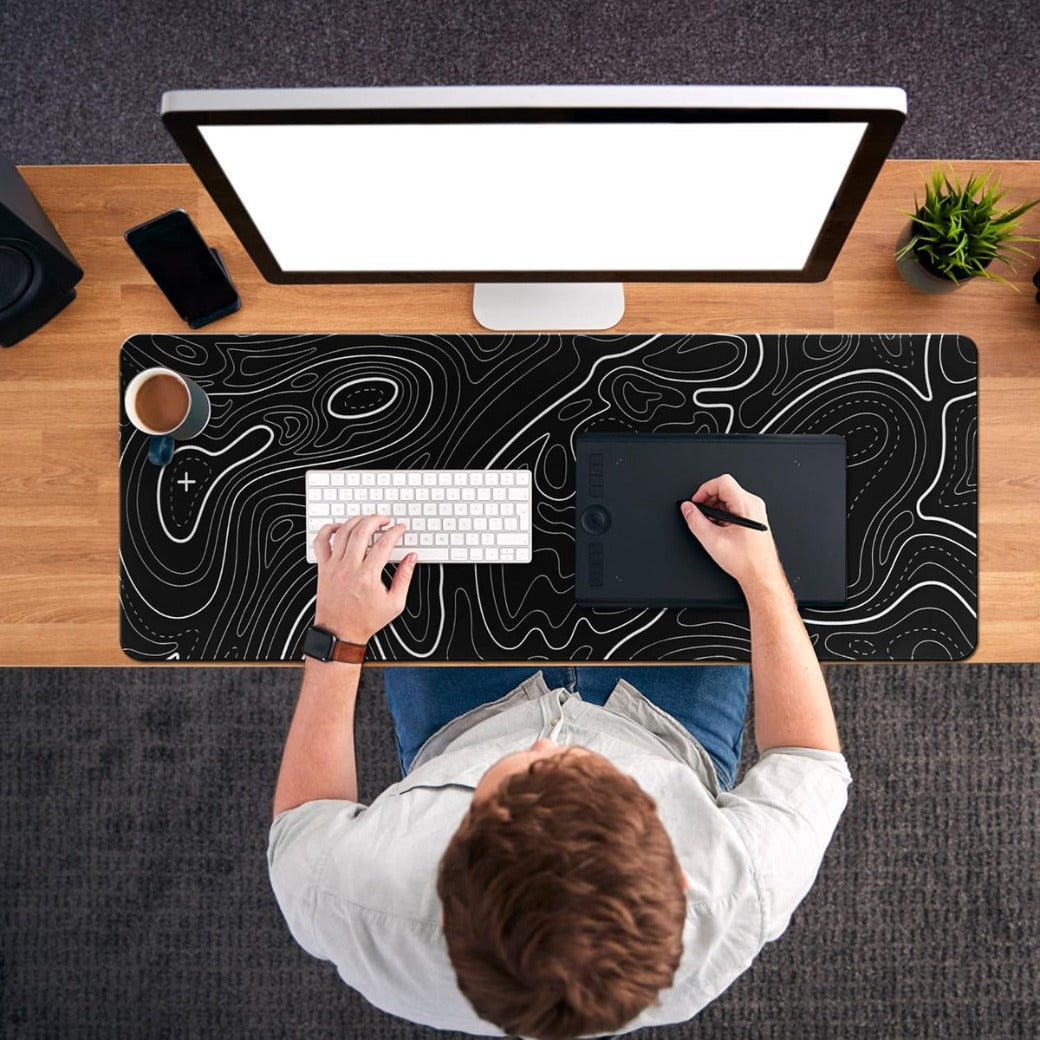 Mouse Pad for Home Office Work,Gaming Mouse Pad Desk Pad Soft Smooth Surface and Anti-Slip Rubber Base Waterproof Soft Cloth XX Mouse Mat 600 x 300 x 3MM