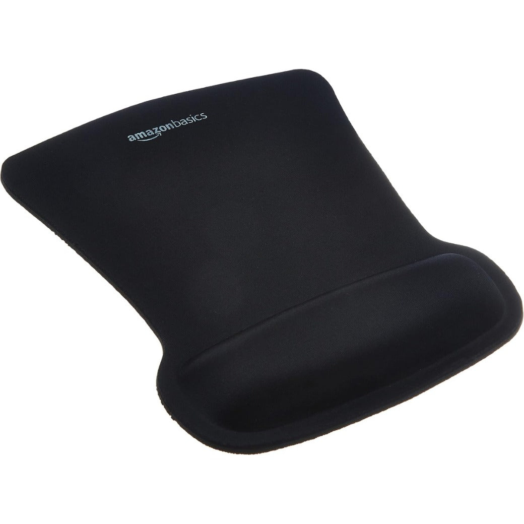 rregular Gel Mouse Pad with Wrist Rest, 20 x 25 cm, Black