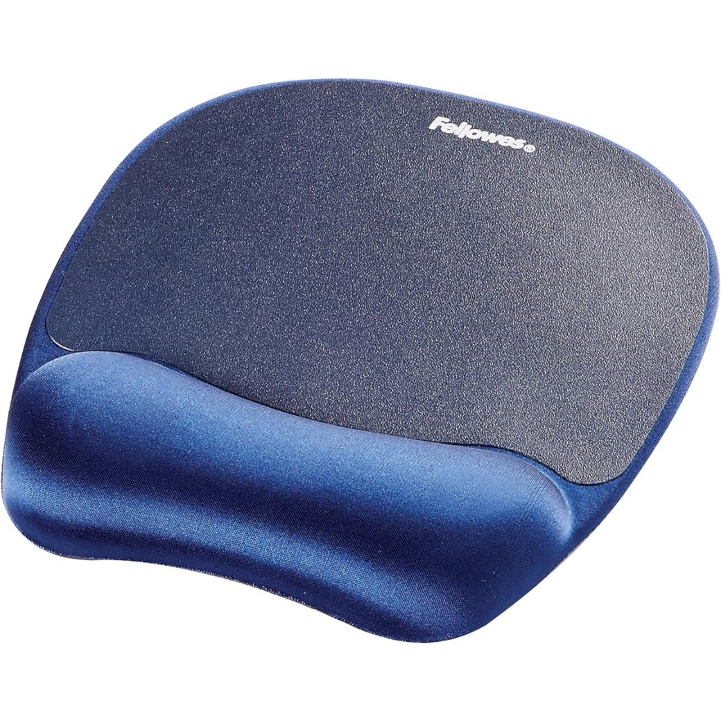 Fellowes Everyday Mousepad with Wrist Support - Ergonomic Mousepad for Computer Laptop - Blue