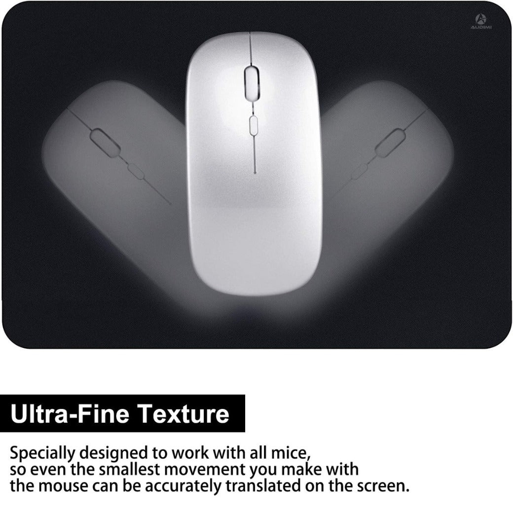 Small Mouse Mat 15x20 cm, Mini Mouse Pad for Wireless Mouse Travel Office Laptop Portable Jet Black