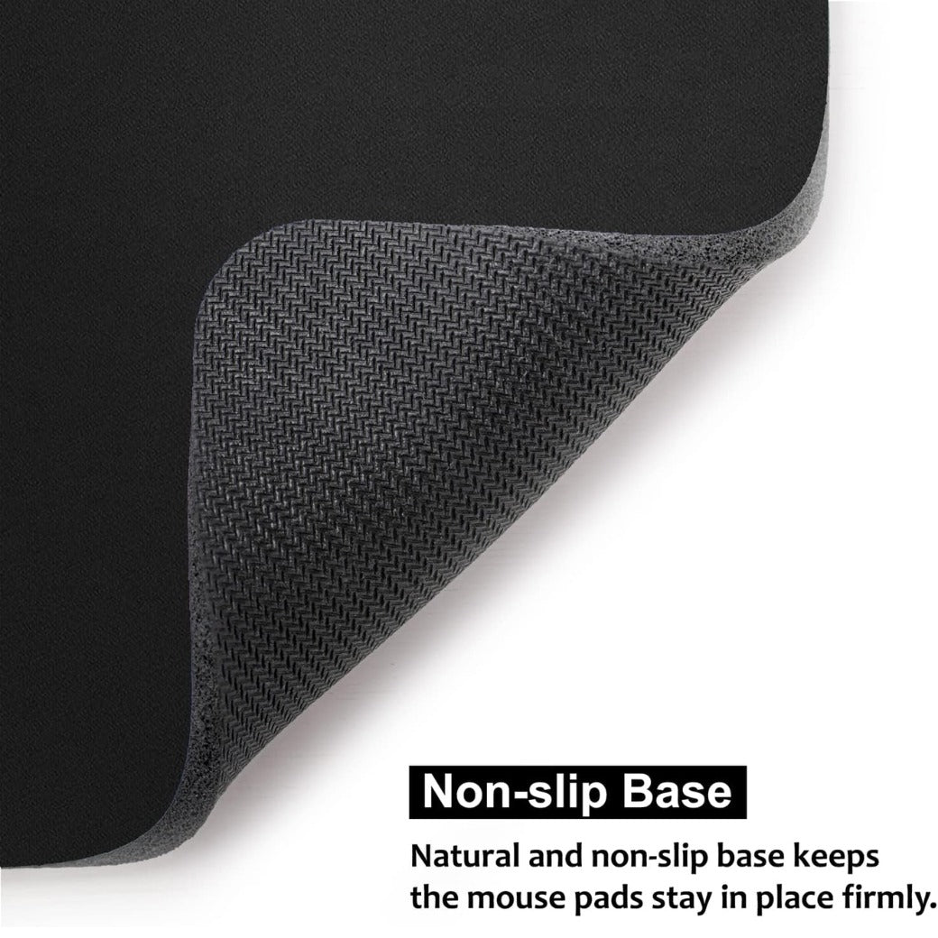 Small Mouse Mat 15x20 cm, Mini Mouse Pad for Wireless Mouse Travel Office Laptop Portable Jet Black